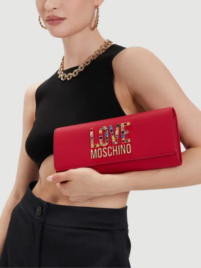Clutch Red Love Moschino