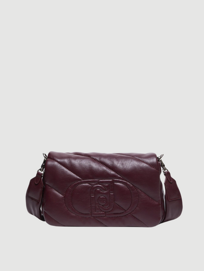 Glossy quilted crossbody bag