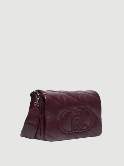 Glossy quilted crossbody bag