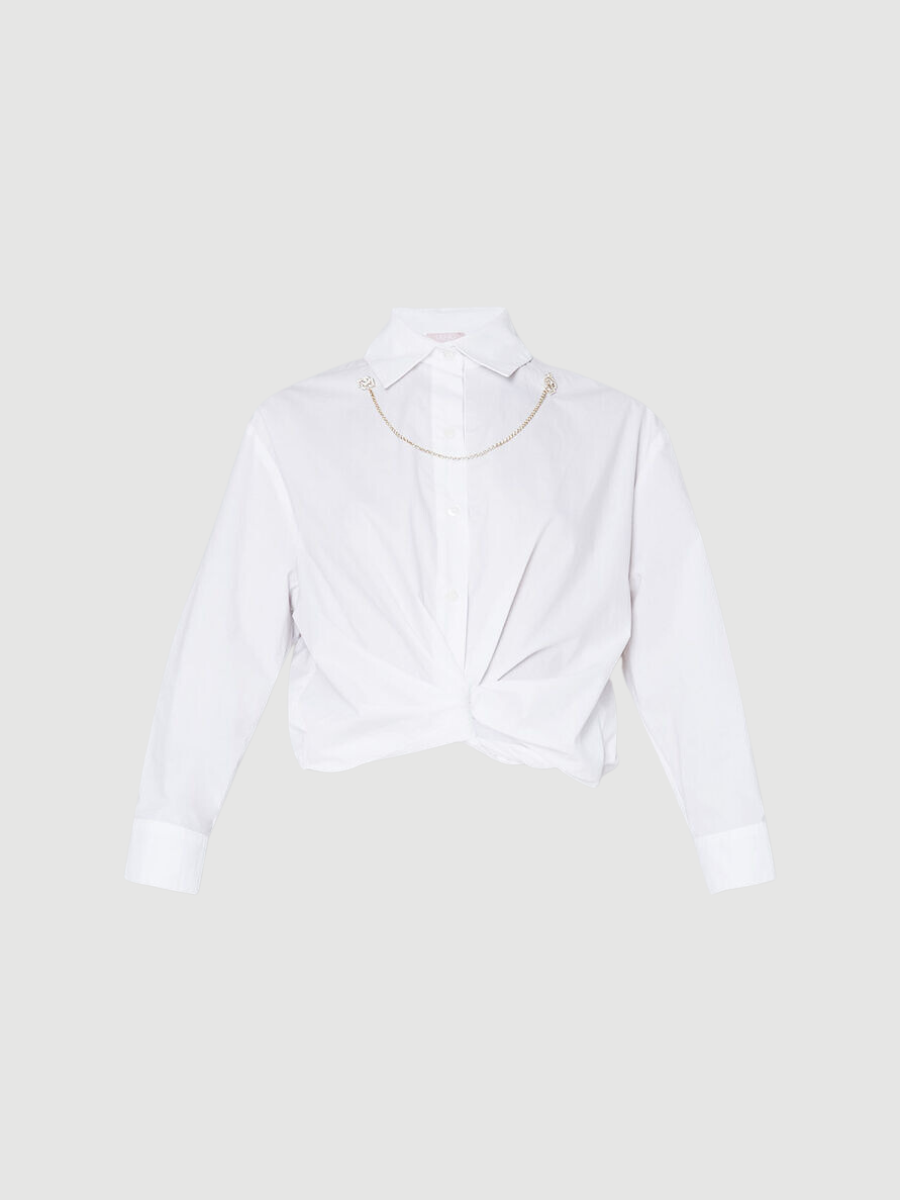 White shirt with knot LIUJO