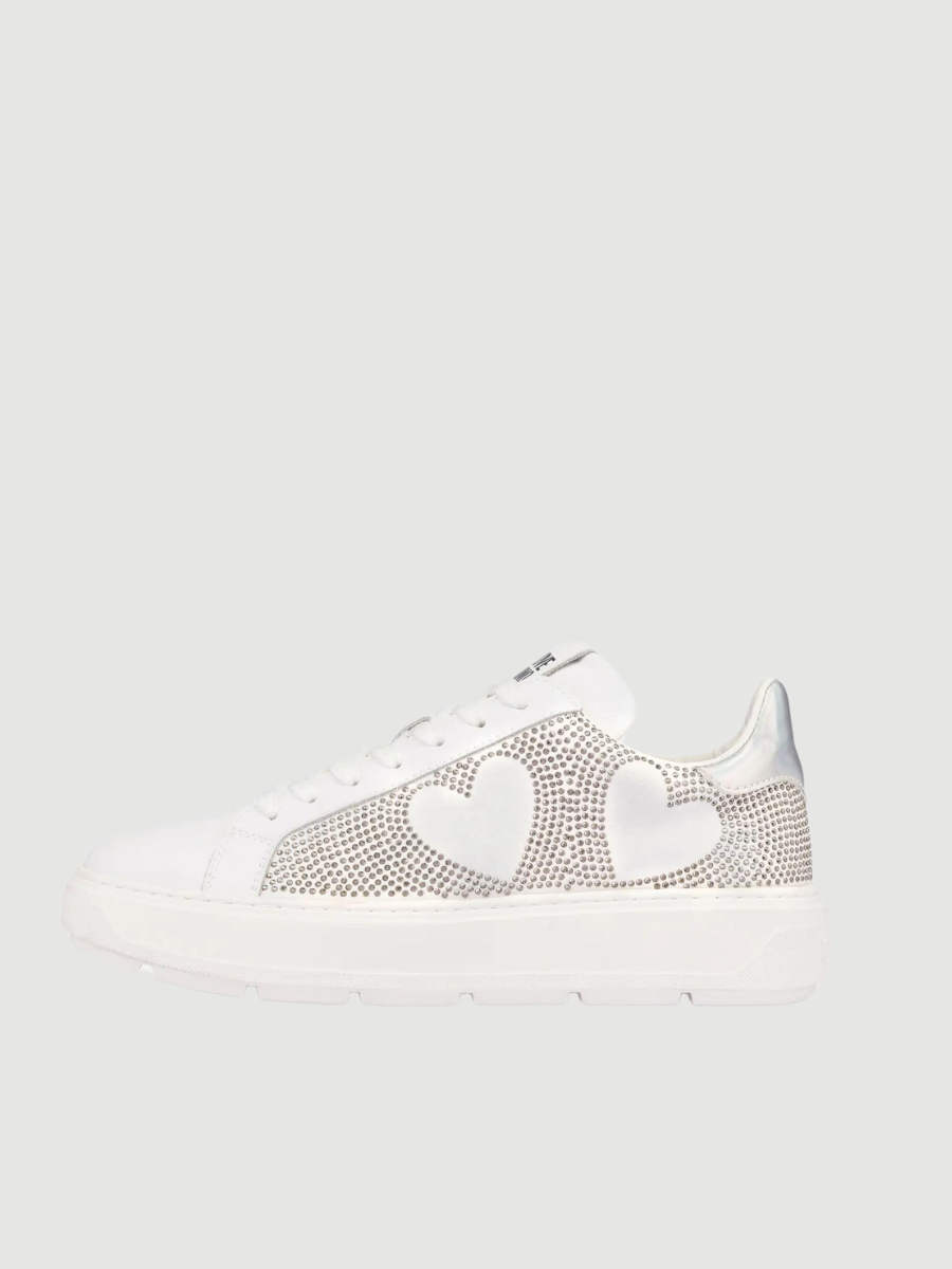 BOLD LOVE SNEAKERS WITH RHINESTONES AND HEARTS