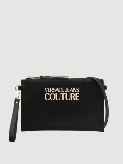 logo-plaque detail clutch bag