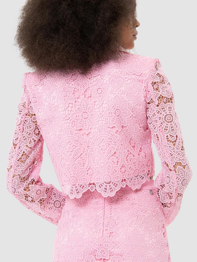 Jacket cropped regular fit made in lace Fracomina