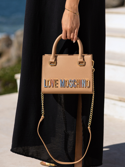 logo-lettering tote bag love moschino