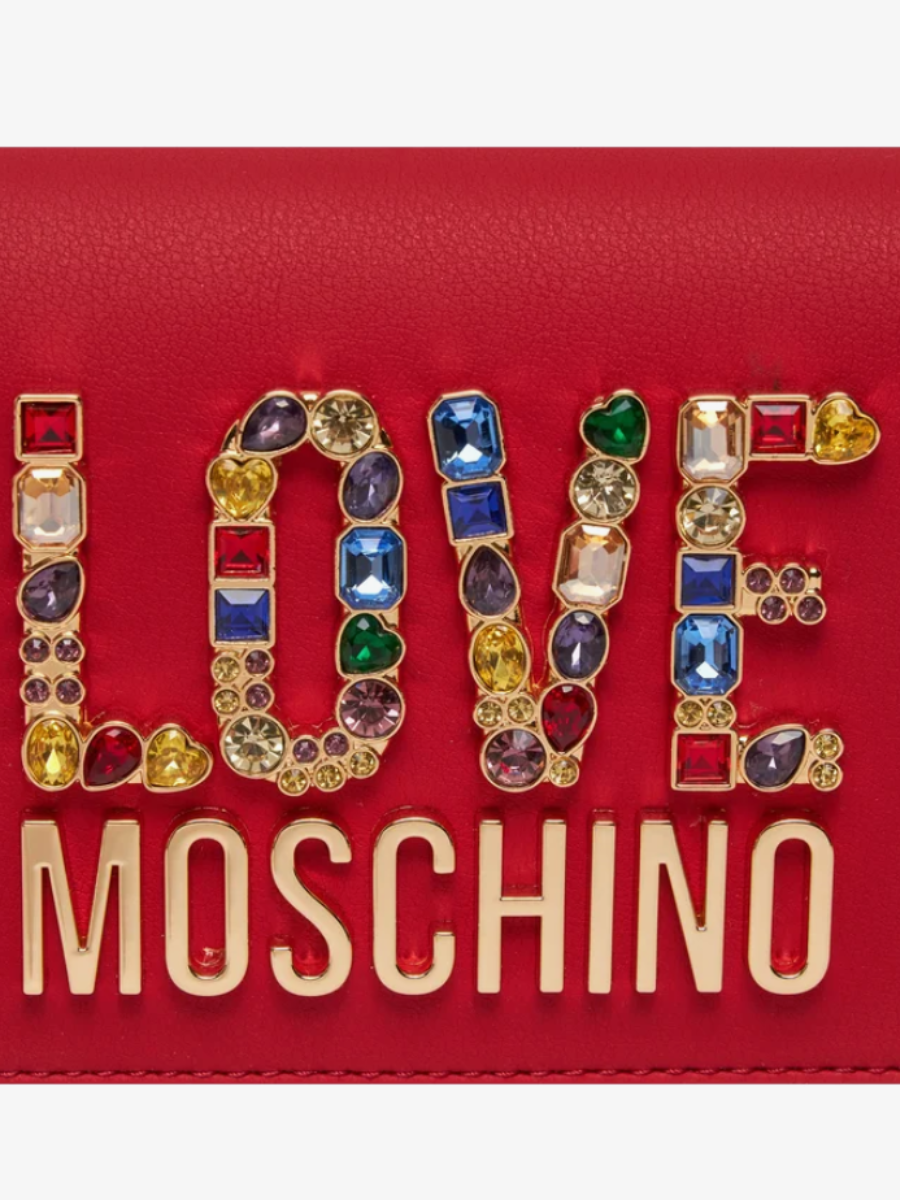 Clutch Red Love Moschino
