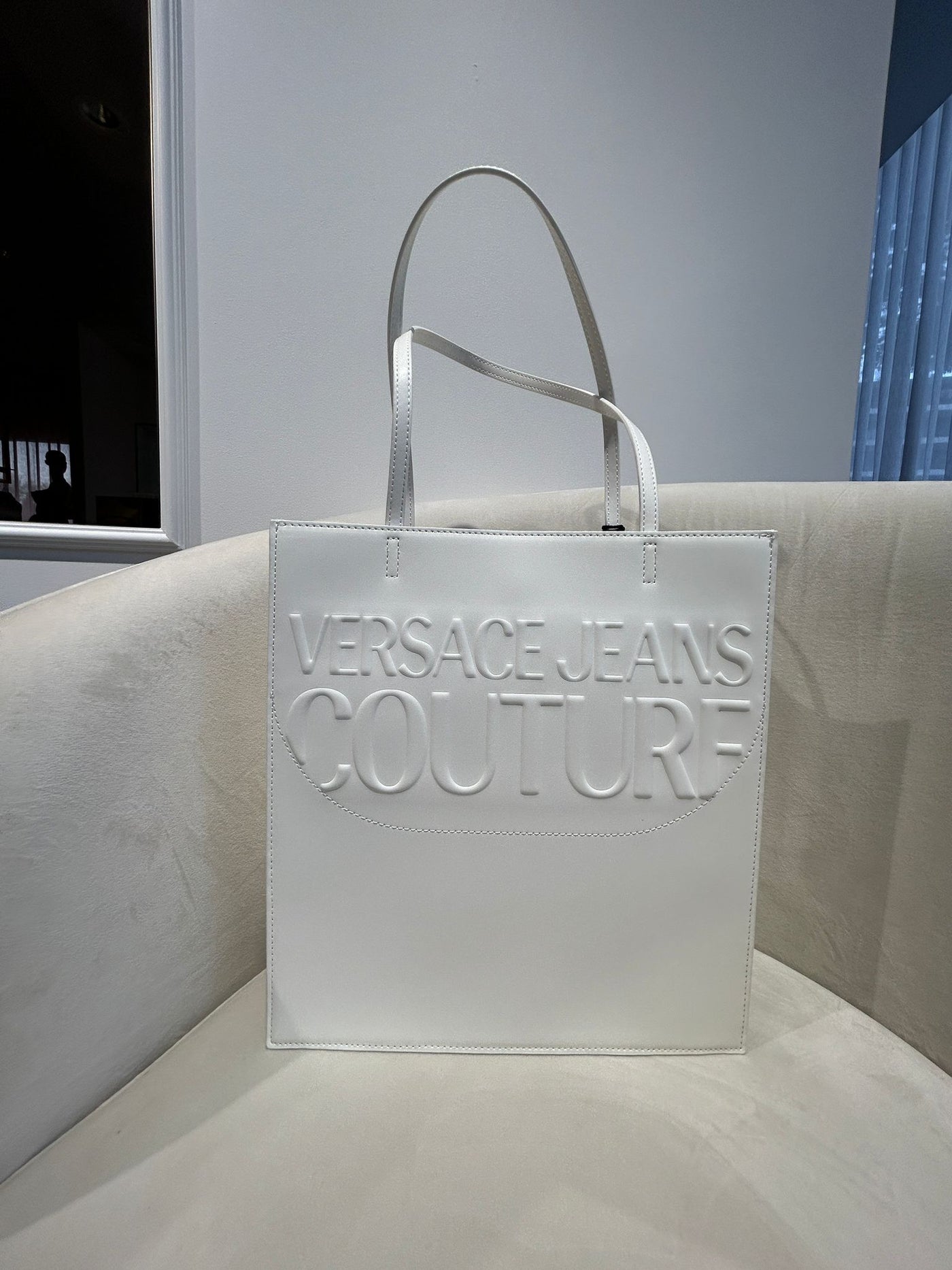 VERSACE JEANS COUTURE BLACK SHOPPER BAG