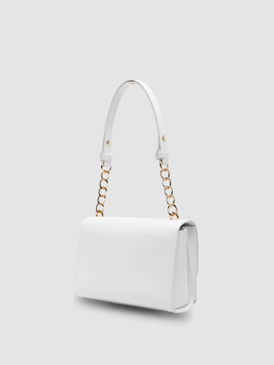 CASUAL CHIC SHOULDER BAG WITH METAL LOGO