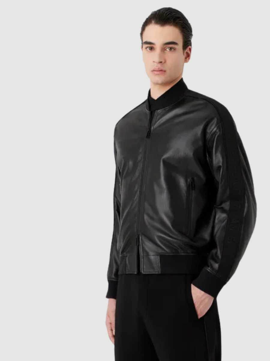 Bomber em pele Emporio Armani