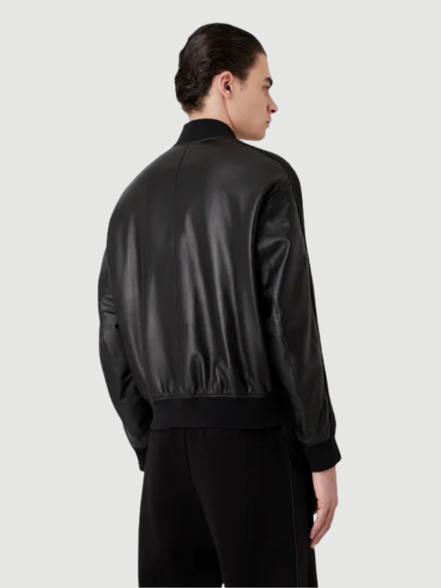 Bomber em pele Emporio Armani