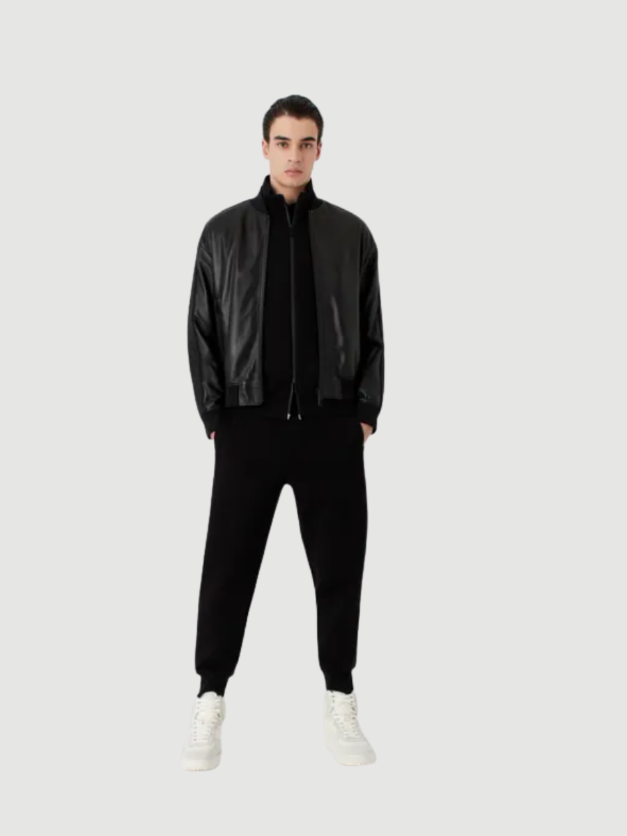 Bomber em pele Emporio Armani